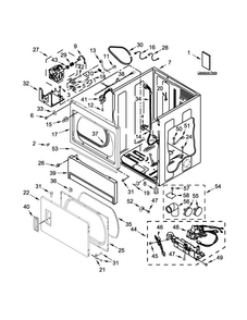 Lower Cabinet And Front Panel Parts Diagram and Parts List for CSP2861TQ1  Whirlpool Dryer
