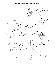 Base And Pedestal Unit Diagram and Parts List for KSM70SNDXCU0  KitchenAid Mixer