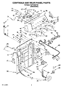 CONTROLS AND REAR PANEL PARTS Diagram and Parts List for 7MWT98930TM0  Whirlpool Washer