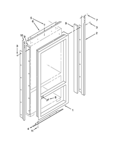Cabinet Trim Parts Diagram and Parts List for KBLO36FTX08  KitchenAid Refrigerator