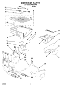 DISPENSER PARTS Diagram and Parts List for LHW0050PQ1  Whirlpool Washer