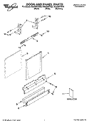 DOOR AND PANEL PARTS Diagram and Parts List for GU3600XTSB0  Whirlpool Dishwasher