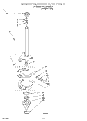 BRAKE AND DRIVE TUBE Diagram and Parts List for 3RLSQ8000JQ0  Whirlpool Washer