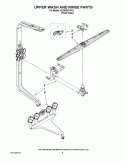 UPPER WASH AND RINSE PARTS Diagram and Parts List for KUDE60FVPA3  KitchenAid Dishwasher