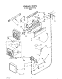 ICEMAKER Diagram and Parts List for 3XARG484WP00  Whirlpool Refrigerator