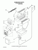 ICEMAKER PARTS Diagram and Parts List for G25EFSB23S5  Whirlpool Refrigerator