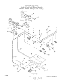 BURNER Diagram and Parts List for 1315W0A  Roper Range
