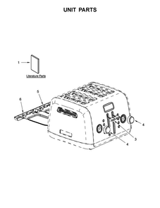 Unit Parts Diagram and Parts List for KMT4115CSS0  KitchenAid Toaster