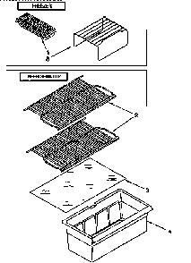 Shelf Diagram and Parts List for ET14CKYFNO2  Whirlpool Refrigerator