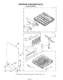 DISHRACK AND PANEL Diagram and Parts List for DU8900XT4  Whirlpool Dishwasher