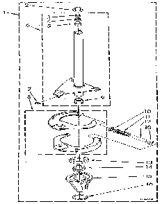 Brake And Drive Tube Diagram and Parts List for LA5500XTF1  Whirlpool Washer