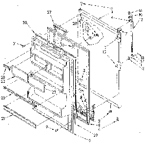 Refrigerator Door Diagram and Parts List for ET18GKXSF06  Whirlpool Refrigerator