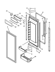 Part Location Diagram of W10782299 Whirlpool DOOR ASSEMBLY