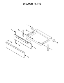 Drawer Parts Diagram and Parts List for 4KWFE7685ES0  Whirlpool Range