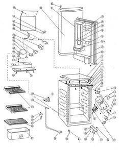 Refrigerator Diagram and Parts List for 46190445  Kenmore Refrigerator