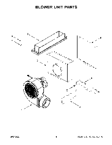 Blower Unit Parts Diagram and Parts List for KCGD500GSS05  KitchenAid Cooktop