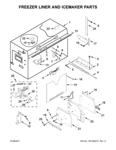 Part Location Diagram of W10578092 Whirlpool DUCT-AIR