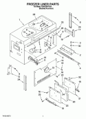 FREEZER LINER PARTS Diagram and Parts List for KBRO36FTX03  KitchenAid Refrigerator