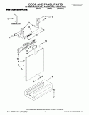 DOOR AND PANEL PARTS Diagram and Parts List for KUDS30CXWH2  KitchenAid Dishwasher