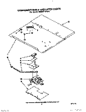 COMPONENT SHELF AND LATCH Diagram and Parts List for KEMI371XBL0  KitchenAid Microwave Oven Combo