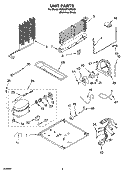 UNIT PARTS Diagram and Parts List for 6ER9GTKXKS02  Whirlpool Refrigerator