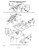 TOP AND CONSOLE Diagram and Parts List for LHC4500W1  Whirlpool Washer