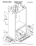 CABINET PARTS Diagram and Parts List for KBLO36FTX05  KitchenAid Refrigerator