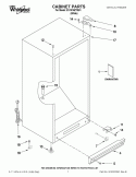CABINET PARTS Diagram and Parts List for EV181NZTQ01  Whirlpool Freezer