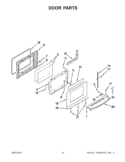 DOOR PARTS Diagram and Parts List for RY160LXTB02  Whirlpool Range
