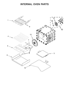 Internal Oven Parts Diagram and Parts List for KODC304EBL00  KitchenAid Wall Oven