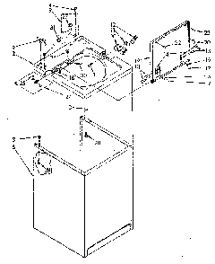 Top And Cabinet Diagram and Parts List for LA5500XSN0  Whirlpool Washer