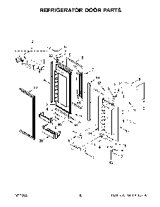 Refrigerator Door Parts Diagram and Parts List for KBFN502EBS05  KitchenAid Refrigerator