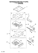 REFRIGERATOR SHELF PARTS Diagram and Parts List for KSSC42QVS00  KitchenAid Refrigerator