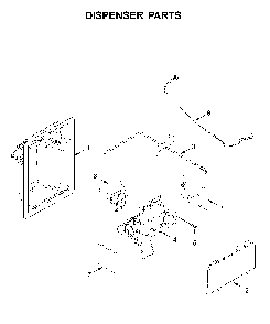 Dispenser parts Diagram and Parts List for WRS311SDHM04  Whirlpool Refrigerator