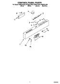 CONTROL PANEL PARTS Diagram and Parts List for KUDI01FLSS6  KitchenAid Dishwasher