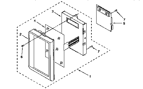 Control Panel Diagram and Parts List for MH7116XBB6  Whirlpool Microwave