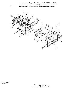 Oven Door Diagram and Parts List for N9608*0  Roper Range