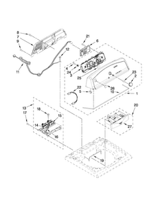 Console And Dispenser Parts Diagram and Parts List for 11026002012  Kenmore Washer