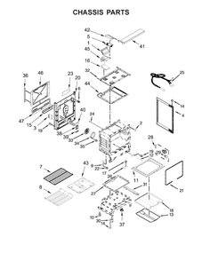 Chassis Parts Diagram and Parts List for WEG760H0DH0  Whirlpool Range