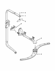 Upper Wash And Rinse Parts Diagram and Parts List for 66513042K116  Kenmore Dishwasher