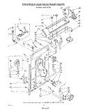 CONTROLS AND REAR PANEL Diagram and Parts List for LA6010XTM0  Whirlpool Washer