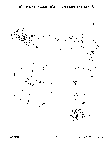 Icemaker And Ice Container Parts Diagram and Parts List for KRFF507HWH03  KitchenAid Refrigerator