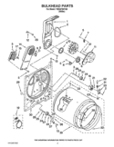 BULKHEAD PARTS Diagram and Parts List for YIED4700YQ0  Inglis Dryer