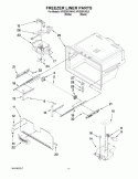 FREEZER LINER PARTS Diagram and Parts List for KFIS20XVBL3  KitchenAid Refrigerator