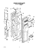 FREEZER DOOR Diagram and Parts List for 6ED25DQXAW00  Whirlpool Refrigerator