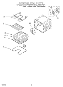 INTERNAL OVEN Diagram and Parts List for GBD277PDS6  Whirlpool Wall Oven