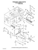 FREEZER LINER PARTS Diagram and Parts List for KBRC36FTS06  KitchenAid Refrigerator