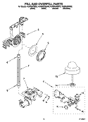 FILL AND OVERFILL PARTS Diagram and Parts List for KUDP02FRBT2  KitchenAid Dishwasher