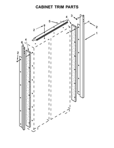 Cabinet Trim Parts Diagram and Parts List for KBSD608ESS01  KitchenAid Refrigerator