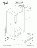 CABINET PARTS Diagram and Parts List for EV161NZTQ01  Whirlpool Freezer